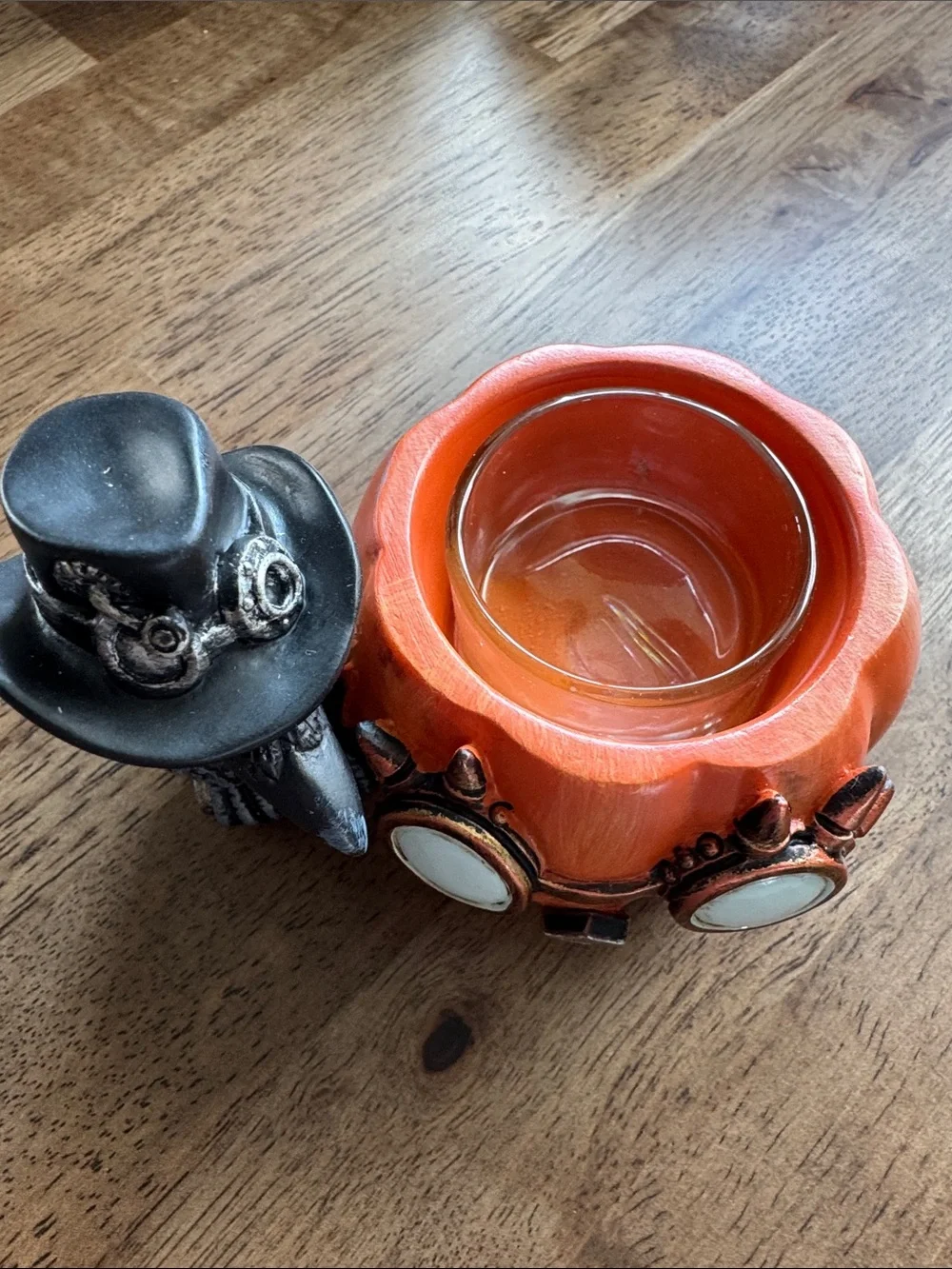 Yankee Candle Orange Steampunk Raven Ceramic Votive Holder